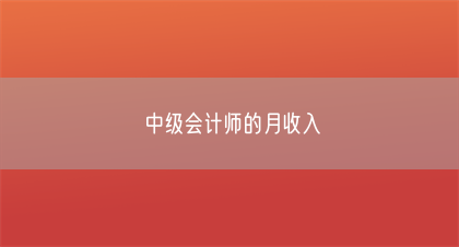 中级会计师的月收入(图1)