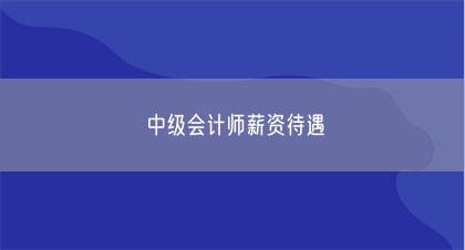 中级会计师薪资待遇(图1)