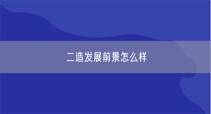 二造发展前景怎么样(图1)